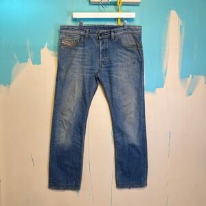 Diesel Industry Safado Regular Slim-Straight Jeans 32 Wash‎ Orba8 Faded Distress